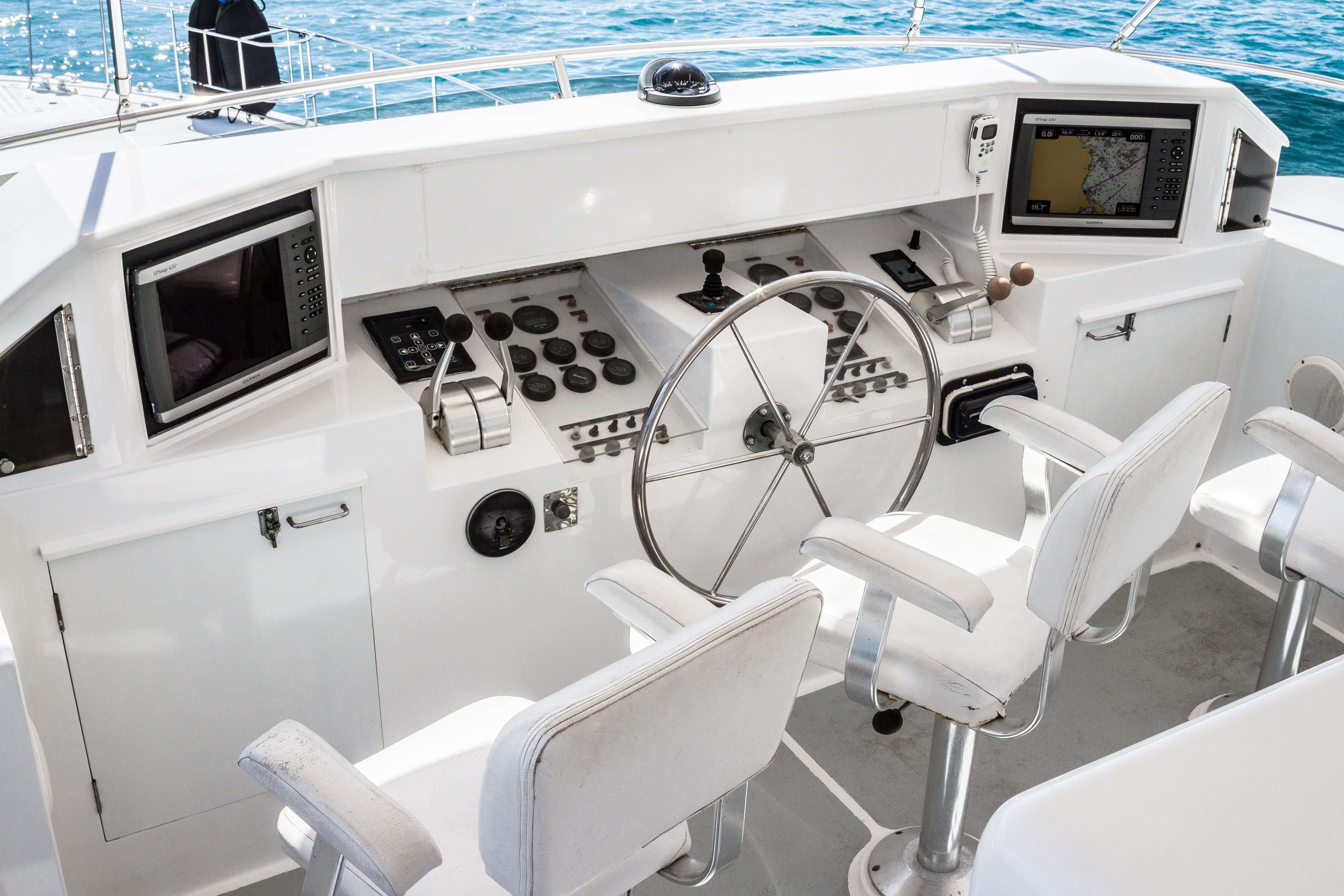 Marine electronics and helm wiring